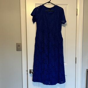 torrid Royal Blue Lace Midi Dress